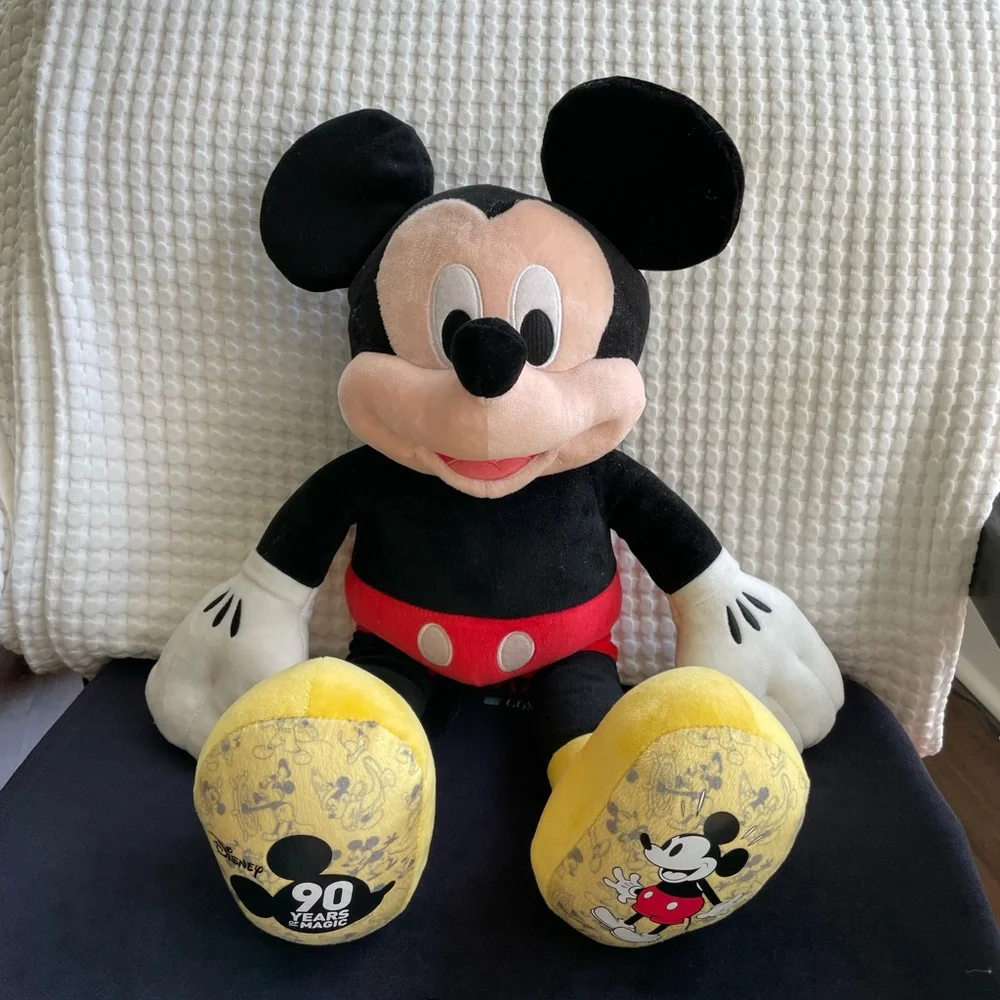 Disney Build A Bear Mickey Mouse 90th Anniversary Plush Toy - Black, Red, Yellow - Picture 1 of 3